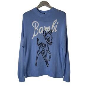 H&M Disney Bambi Sweater Tunic Light Blue